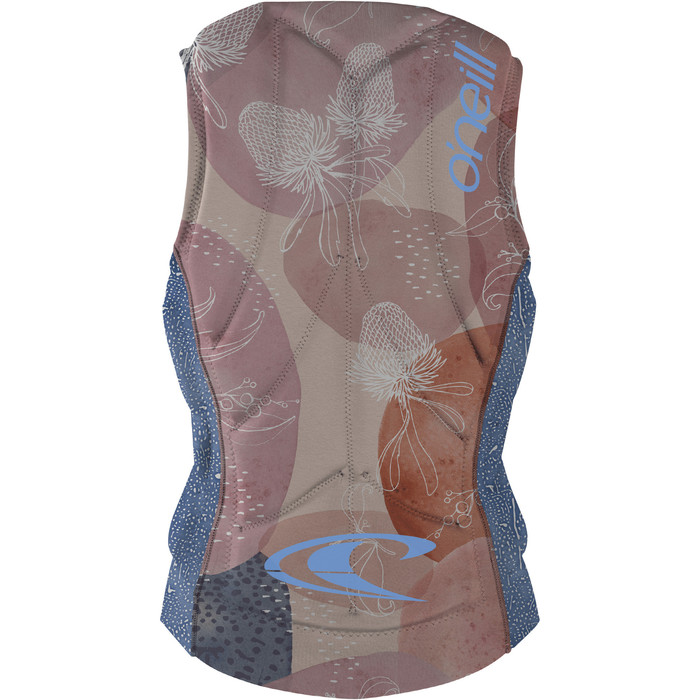 2024 O'Neill Womens Slasher Comp Impact Vest 4938EU - Desert Bloom / Drift Blue